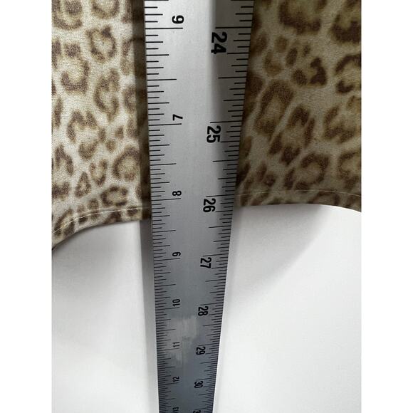 Chicos Shirt Beige Leopard Animal Print No-Iron Button Up Blouse Size 16-18 - Picture 11 of 11